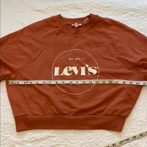 Levi's Rust Crewneck Semi-Cropped Sweatshirt Terracotta | Small - Picture 3 of 7